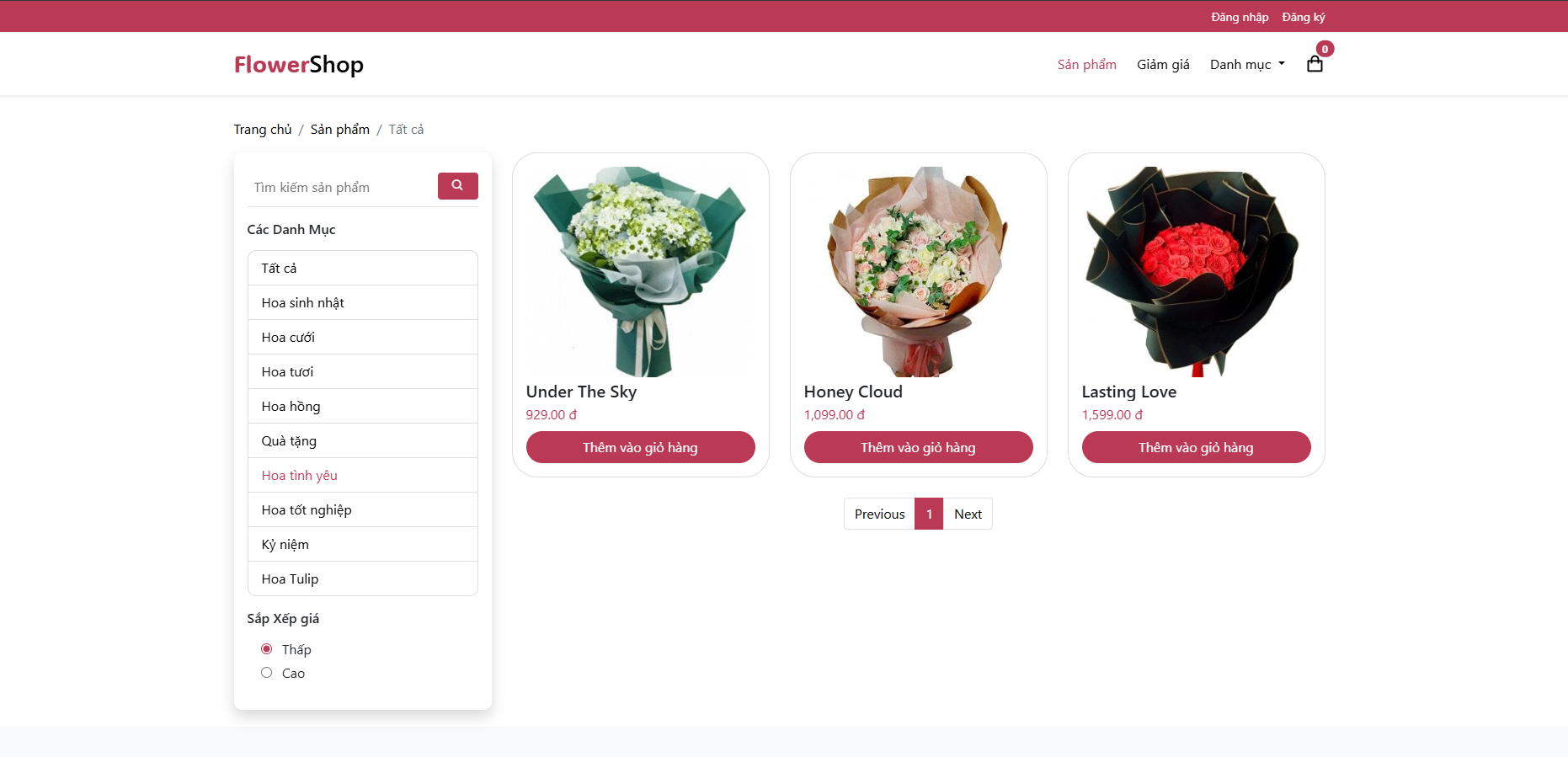 giao diện bán hàng,giao hàng,bán hoa